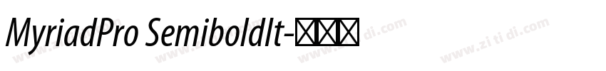 MyriadPro SemiboldIt字体转换